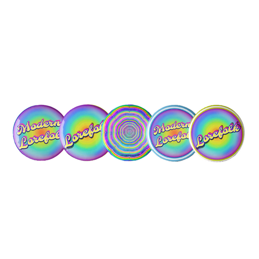 assorted mdrnlore button pins